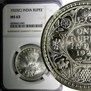 �C���h-�C�M���X �W���[�W 5 �� �V���o�[ 1920 (C) ���s�[ NGC MS63 �J���J�b�^ �~���g KM# 524 (43)