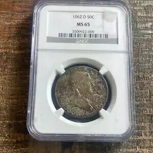 1962 D 50c �t�����N���� �n�[�t�_���[ NGC MS65