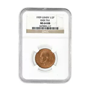 �����f�B 1929 NGC 1/2 �p�t�B�� MS64 ���b�h�u���E��