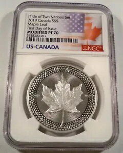 2019 �J�i�_ �V���o�[ ���[�v�� ���[�t NGC PR PF 70 �v���C�h �I�u �c�[ �l�[�V�����Y �Z�b�g S$5 �C���ς�