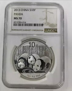  LOd 10 2013 CHINA S10Y PANDA NGC MS70
