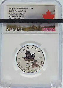 2022 $3 �J�i�_ ���[�v�� ���[�t 1/4oz REV �v���[�t NGC PF70 ���f�B�A���g �N���E�� (BT329)