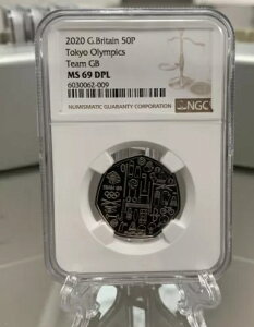 2020 �`�[�� GB ���� 2020 �I�����s�b�N 50 �y���X 50 �y���X �R�C�� NGC MS69 DPL ������
