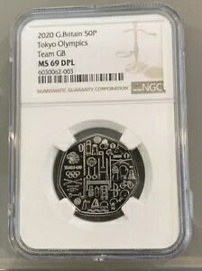 2020 �`�[�� GB ���� 2020 �I�����s�b�N 50 �y���X 50 �y���X �R�C�� NGC MS69 DPL ������