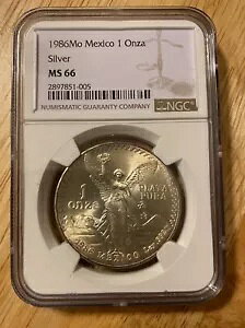 1986 Mo Mexico 1 �V���o�[ �I���U�ANGC �O���[�h: MS 66
