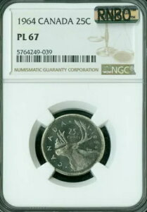 1964 �J�i�_ 25 �Z���g NGC PL67 MAC RNBO ���C���{�[ *