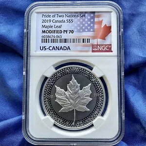 2019 $5 �V���o�[ �J�i�f�B�A�� ���f�B�t�@�C�h ���[�v�� ���[�t NGC PF70 �����v���C�h