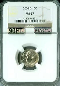 2006 D ���[�Y�x���g �_�C�� NGC MS67 MAC 90FT PQ �r�W�l�X �X�g���C�N �X�|�b�g���X $400 �t�B�[�g *