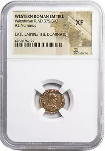 NGC XF Roman AE4 Valentinian II AD375 -392 NGC Ancients �F�肳�ꂽ���ɗD�ꂽ�i
