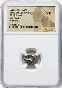 ÑMV GAUL SEQUANI IO 1 I AR Quinarius NGC XF