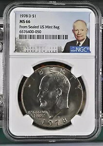??1978 D $1 �A�C�[���n���[ �h�� NGC MS66!!! - �~���g�V�[���o�b�O�n�C�O���[�h����I ??
