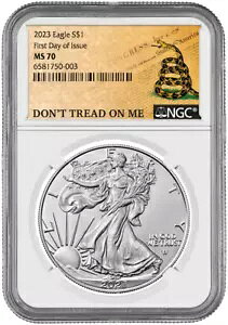 2023 $1 AJ Vo[ C[O DON'T TREAD ON ME x NGC MS70 s