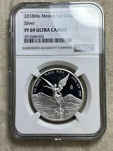 2018 ���L�V�R �V���o�[ �v���[�t ���x���^ 1/2 �I���X NGC PF 69 �E���g�� �J���I �X�|�b�g�t���[