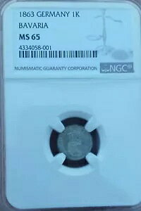 1863 �V���o�[ �N���C�c�@�[ �h�C�c �o�C�G���� NGC MS-65�B���A�O���[�h