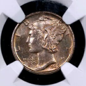 1939-D �}�[�L�����[ �V���o�[ �_�C�� - NGC MS 66 FB - ���邢�g�[���� PQ ���X�^�[ �R�C�� -#292