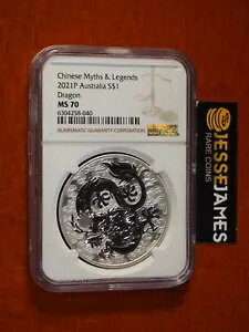 2021 $1 I[XgA Vo[ ̐_bƓ` hS NGC MS70 1 IX .9999 t@C