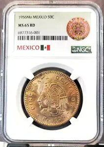 1956 ���L�V�R 50 �Z���^�{�X �`�[�t �N�A�E�e���b�N NGC MS 65 RD �󏭕�΃��b�`���b�h�J���[