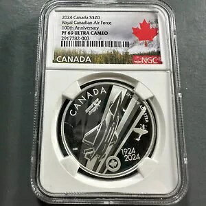 2024 �N �J�i�_ 99.99% �V���o�[ $20 ��R�A�n�� 100 ���NNGC PF69 ULT CAM (80636)
