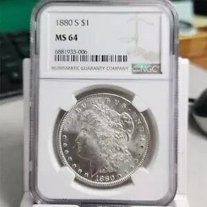 1880-S ���[�K�� �V���o�[ �h�� NGC MS64