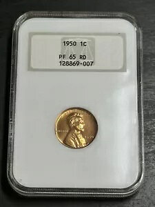 1950 �v���[�t �����J�[�� �E�B�[�g �Z���g �y�j�[ NGC PF65 RD ���b�h �I�[���h �t�@�b�e�B �z���_�[ (Slab2578)