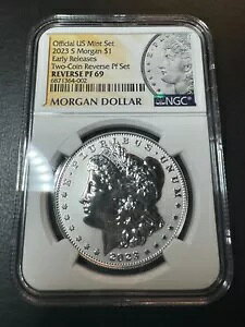 2023 $1 ���o�[�X �v���[�t �����K�� �_���[ NGC Rev PF 69 �������[�X�B