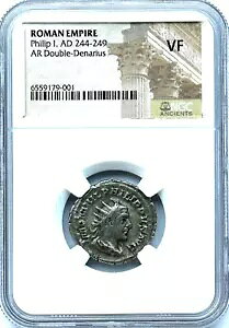 ���[�}�鍑 - �t�B���b�v 1 �� 244-249 AD - AR �_�u���f�i���E�X - NGC VF - ��������