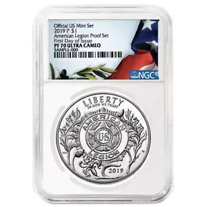 2019-P �v���[�t $1 �A�����J�݋��R�l�� 100th Ann NGC PF70UC FDI �����x�� (�Z�b�g)