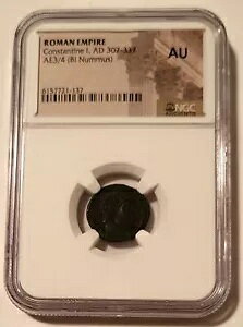 NGC ���[�}�鍑 �R���X�^���e�B�k�X 1 �� AD 307-337 AE3/4 BI Nummus AU