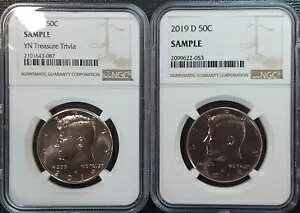 NGC �T���v�� �X���u - 2019 P&D Kennedy Half Dollars - 2019 P YN TREASURE...