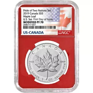 2019 �C���v���[�t $5 �V���o�[ �J�i�_ ���[�v�� ���[�t NGC PF70 2 �̍��Ƃ̃v���C�h
