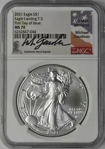 2021 T-2 �A�����J�� �V���o�[ �C�[�O�� NGC MS70 FDOI Gaudioso �������� ?COINGIANTS?