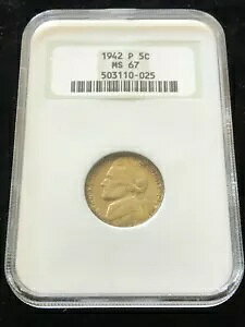 1942 P �V���o�[ �j�b�P�� NGC MS67 �O���[�g �A�C �A�s�[�� �I�[���h �z���_�[