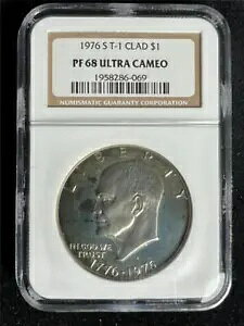 1976 S AC[n[ IKE ^Cv 1 Nbh $1 h PF68 Eg JI UCAM NGC SKU 3245