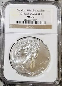 2014 (W) MS70 �V���o�[ �C�[�O�����E�F�X�g �|�C���g NGC �u���E�� ���x���ŏՓ�