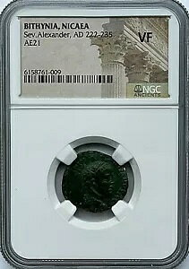 rejAAjJCA - SEVERUS ALEXANDER 222-235 AD - AE jbg - NGC VF - !