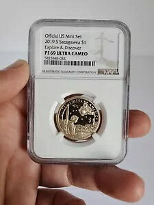 NGC �O���[�h 2019 S �T�J�K�E�B�A $1 PF 69 �E���g�� �J���I Explore & Discover Coin