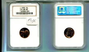 1955 �����J�[�� �w�b�h �y�j�[ NGC PF68 ���b�h 6051Q