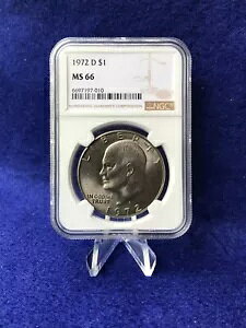 1972-D アイゼンハワー 1 ドル *NGC MS66 ジェム ブリリアント 未流通*