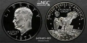 1973N S AC[n[ IKE Vo[ $1 h PF69 JI NGC Photo Vision? 3108