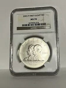 2003 FIRST FLIGHT NGC MS70 *PERFECT* �V���o�[�_���[�L�O �h��Ȕ�