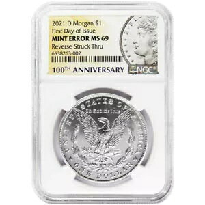 2021-D $1 ���[�K�� �V���o�[ �_���[ NGC MS69 FDI �����ǃG���[ ���o�[�X �X�g���b�N �X���[ 10...