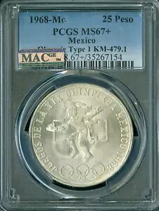 1968 LVR Vo[ 25 y\ PCGS MS67 + PLUS PQ MAC X|bgX Ɋ *
