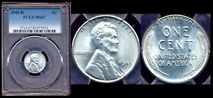 1943-D 1C PCGS MS67 �~���g���X�^�[ �I���W�i���J���[ & �\�ʃJ���[ & �A�C�A�s�[�������N