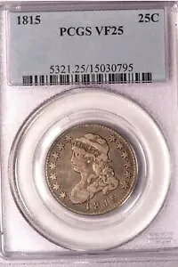 1815 �L���b�v�h �o�X�g �N�H�[�^�[ 25c PCGS VF25- ��������