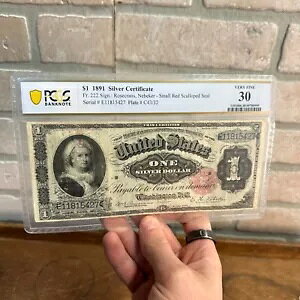 _l222 1891 $1 }T Vg bh V[ Vo[ؖ PCGS 30