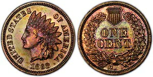 1868 1c PCGS PR 64 RB ~ h}eBbNɉ]o[Xv[t CfBA Zg