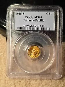 1915-S �p�i�} �p�V�t�B�b�N �S�[���h�L�O�h�� G$1 PCGS MS64 PQ Pan-Pac MS 64