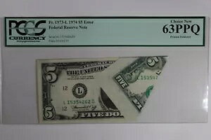 FRB 1973-L 1974 $5 PCGS CU63PPQ G[܂肽ݘAM
