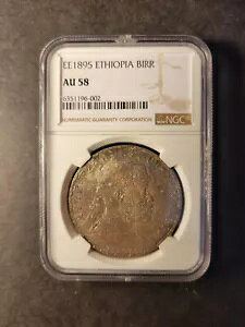 �G�`�I�s�A�V���o�[ Birr EE1895 �g�[���񖢗��� NGC AU58