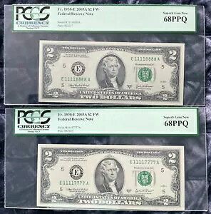 2003A PCGS 68 $2 �t�@���V�[�i���o�[ �_�u���N���b�h 2 �Z�b�g�B���A���胏���Z�b�g